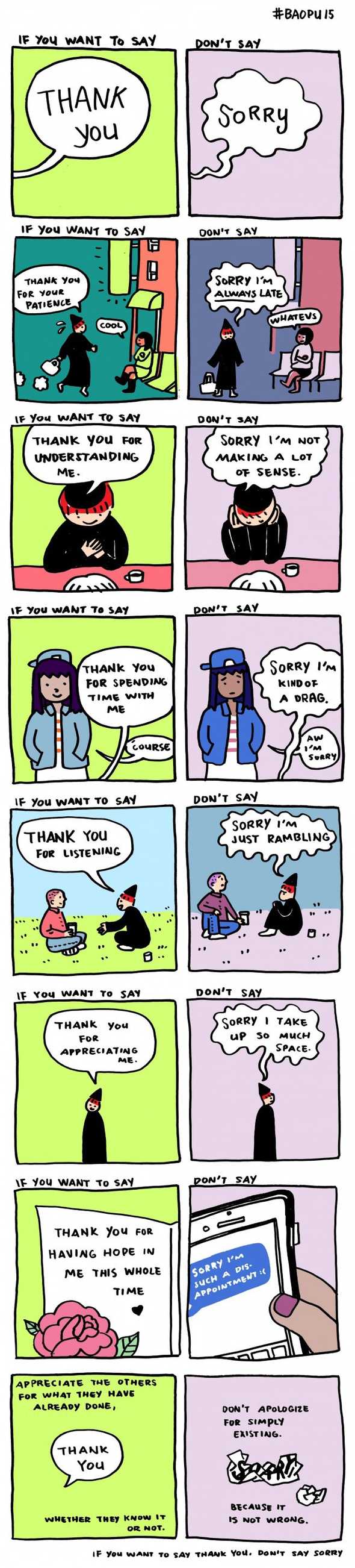 Thank You Not Sorry Image Thank You Not Sorry Image